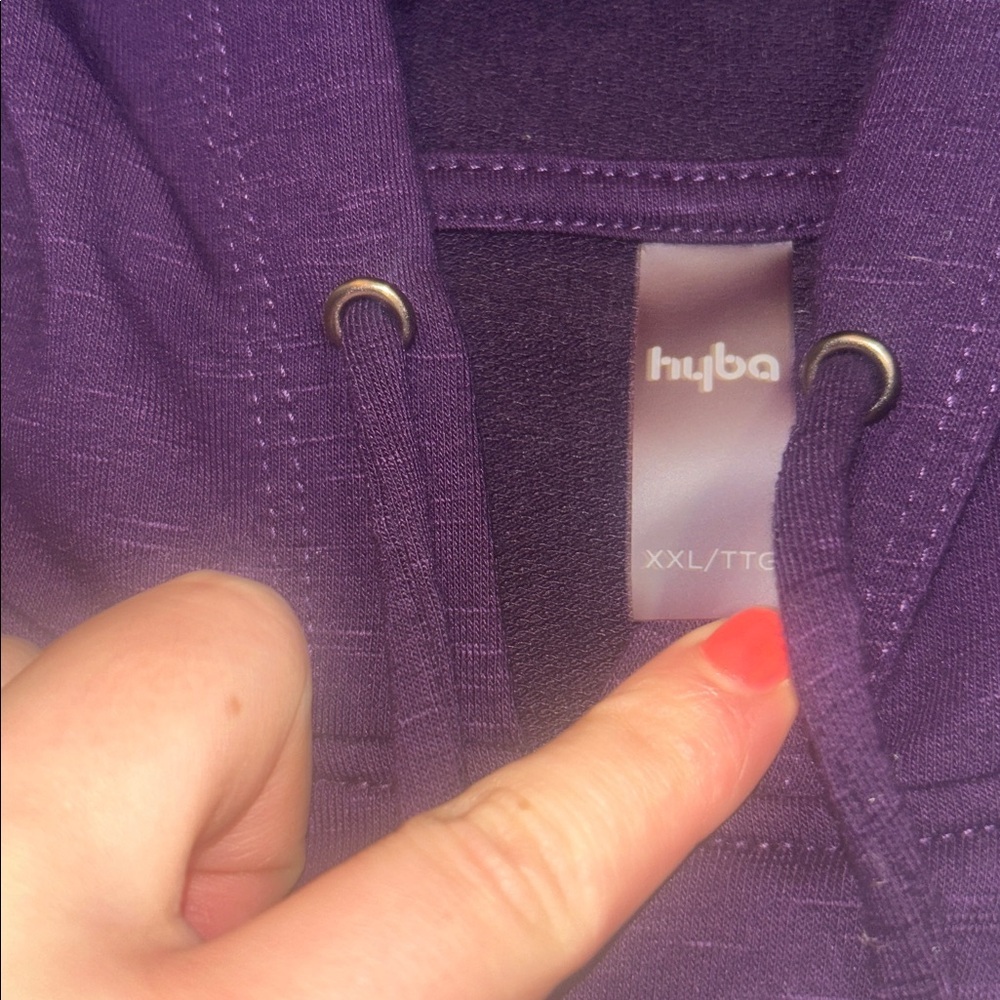 Dark Purple Sleeveless Hoodie Sweater comfy casual midi dress - Picture 5 of 7